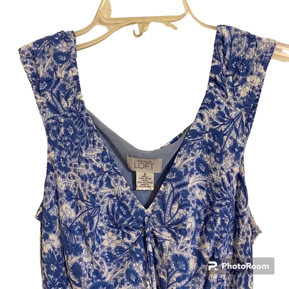 Anne Taylor Loft Sleeveless Floral Midi Dress, 6, Lined, Like New, Wrinkle free - Picture 2 of 11